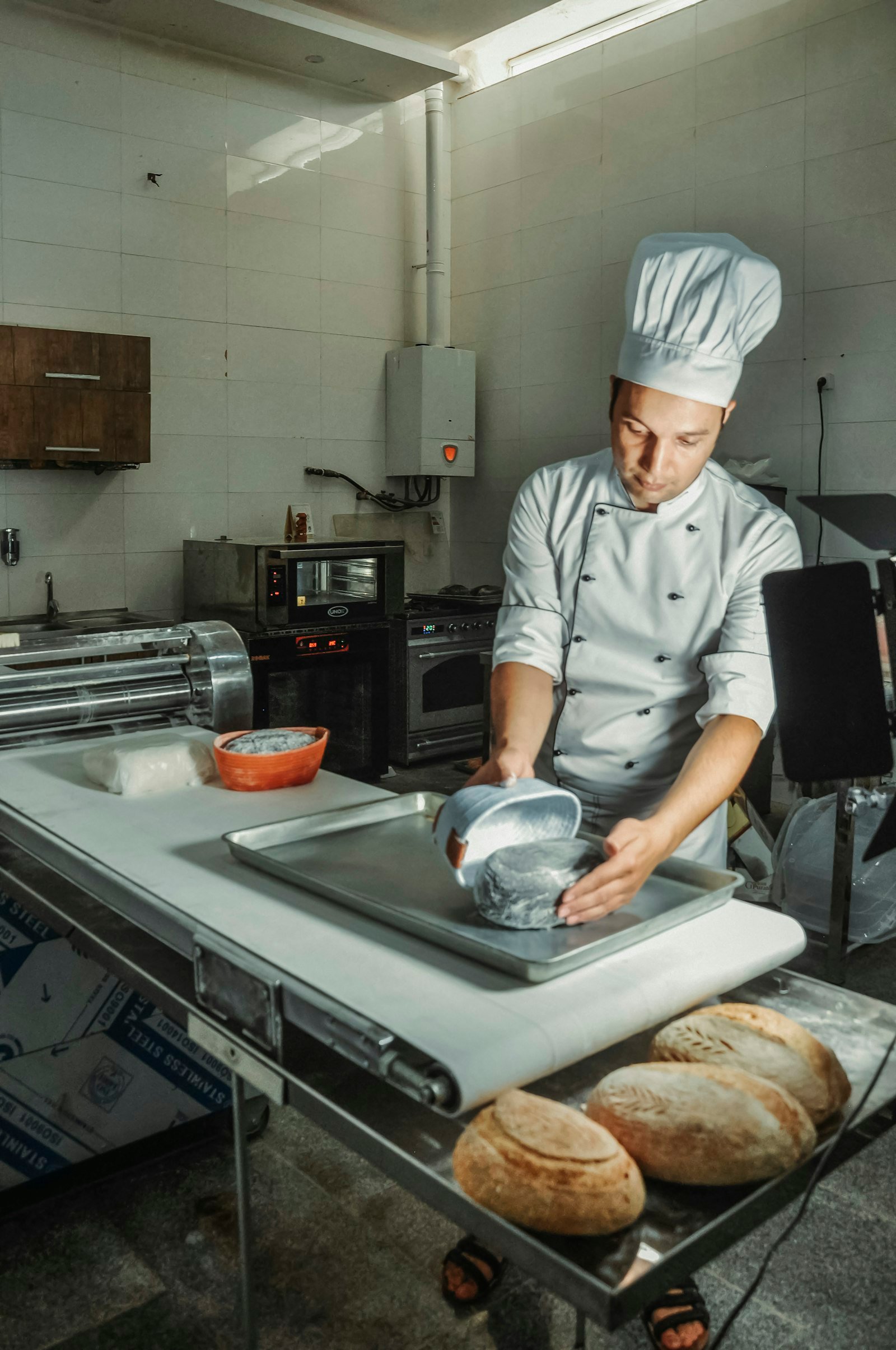 Riffadah baker preparing fresh dough